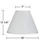 6_Springcrest Lidia White Mushroom Pleated Empire Lamp Shade 7x16x12 (Spider) more views