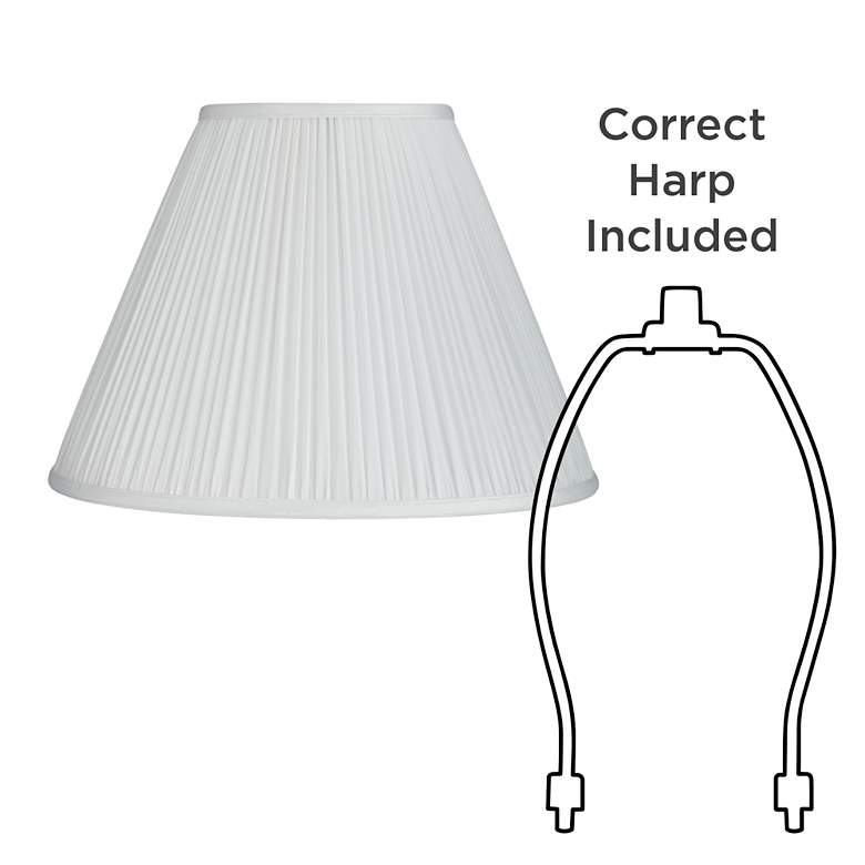 Image 7 Springcrest Lidia White Mushroom Pleated Empire Lamp Shade 7x16x12 (Spider) more views