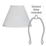 7_Springcrest Lidia White Mushroom Pleated Empire Lamp Shade 7x16x12 (Spider) more views