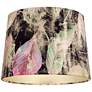 3_Springcrest Lindy Black Leaf Melange Velvet Drum Shade 13x15x11 (Spider) more views