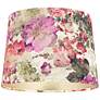 3_Springcrest Lindy Cream Floral Velvet Drum Lamp Shade 13x15x11 (Spider) more views
