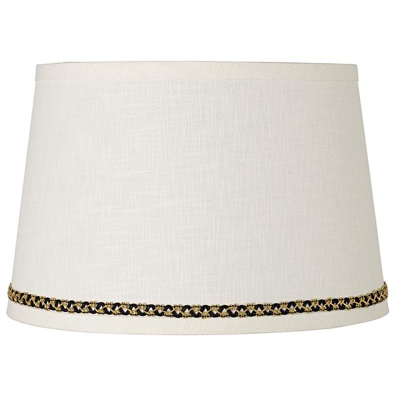 Image 1 Springcrest Linen Shade with Gold and Black Trim 10x12x8 (Spider)