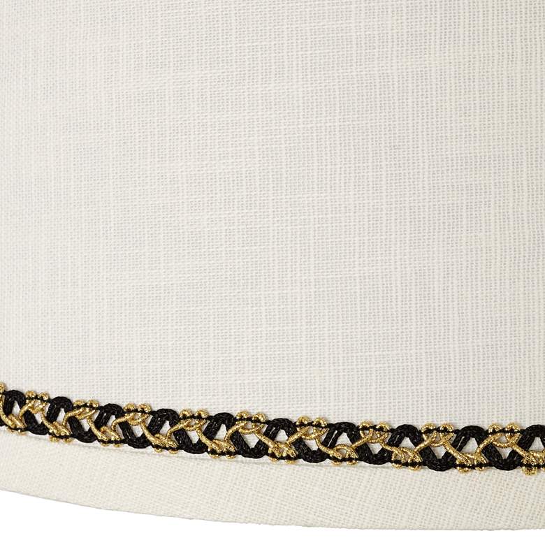 Image 2 Springcrest Linen Shade with Gold and Black Trim 10x12x8 (Spider) more views