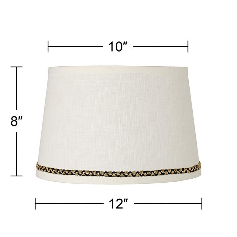 Image 3 Springcrest Linen Shade with Gold and Black Trim 10x12x8 (Spider) more views