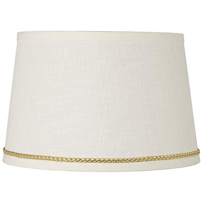 Image 1 Springcrest Linen Shade with Gold Luster Braid Trim 10x12x8 (Spider)