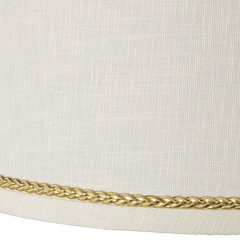 Image 2 Springcrest Linen Shade with Gold Luster Braid Trim 10x12x8 (Spider) more views