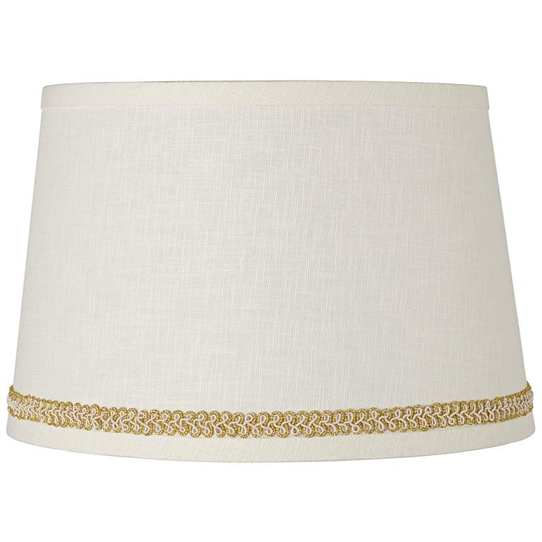 Image 1 Springcrest Linen Shade with Gold with Ivory Trim 10x12x8 (Spider)