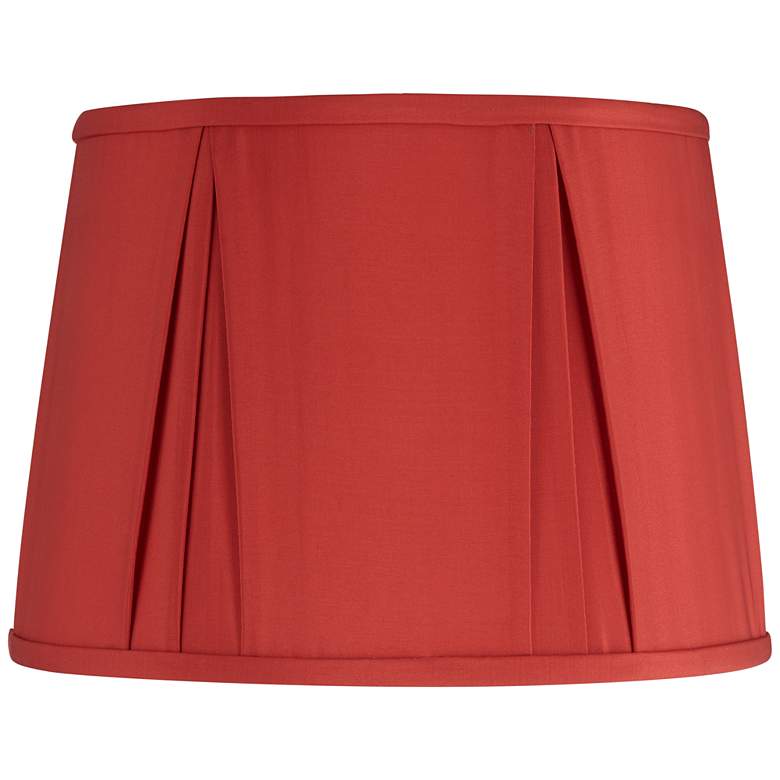 Image 1 Springcrest Linn Brick Red Pinch Pleat Lamp Shade 12x14.5x10.5 (Spider)