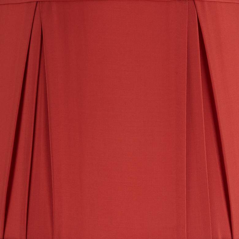 Image 2 Springcrest Linn Brick Red Pinch Pleat Lamp Shade 12x14.5x10.5 (Spider) more views