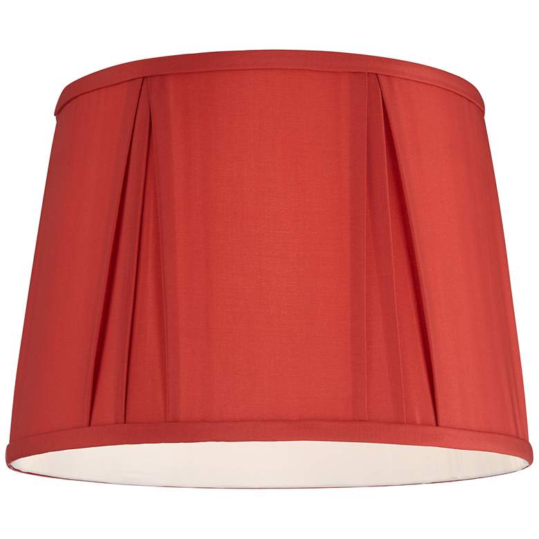 Image 3 Springcrest Linn Brick Red Pinch Pleat Lamp Shade 12x14.5x10.5 (Spider) more views