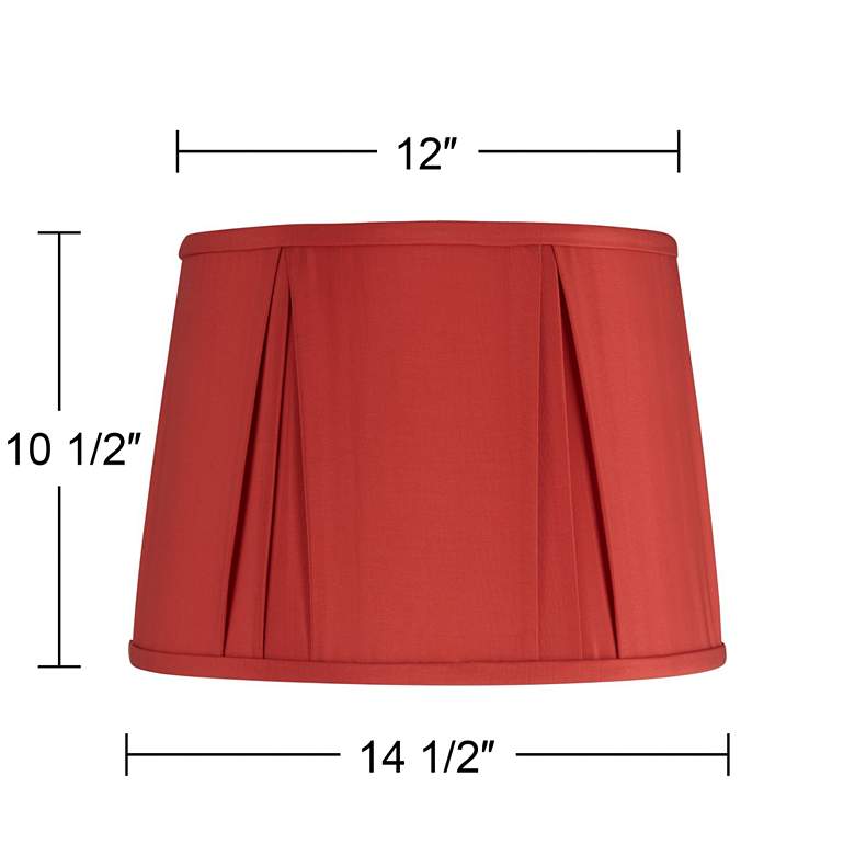 Image 7 Springcrest Linn Brick Red Pinch Pleat Lamp Shade 12x14.5x10.5 (Spider) more views