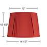 7_Springcrest Linn Brick Red Pinch Pleat Lamp Shade 12x14.5x10.5 (Spider) more views