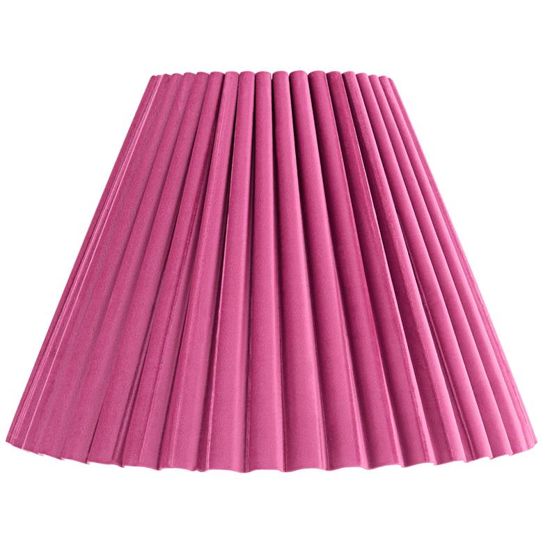 Image 1 Springcrest Lita Pink Velvet Pleated Lamp Shade 7x15x10 (Spider)