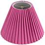 4_Springcrest Lita Pink Velvet Pleated Lamp Shade 7x15x10 (Spider) more views
