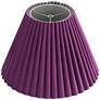 4_Springcrest Lita Purple Velvet Pleated Lamp Shade 7x15x10 (Spider) more views