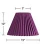 7_Springcrest Lita Purple Velvet Pleated Lamp Shade 7x15x10 (Spider) more views