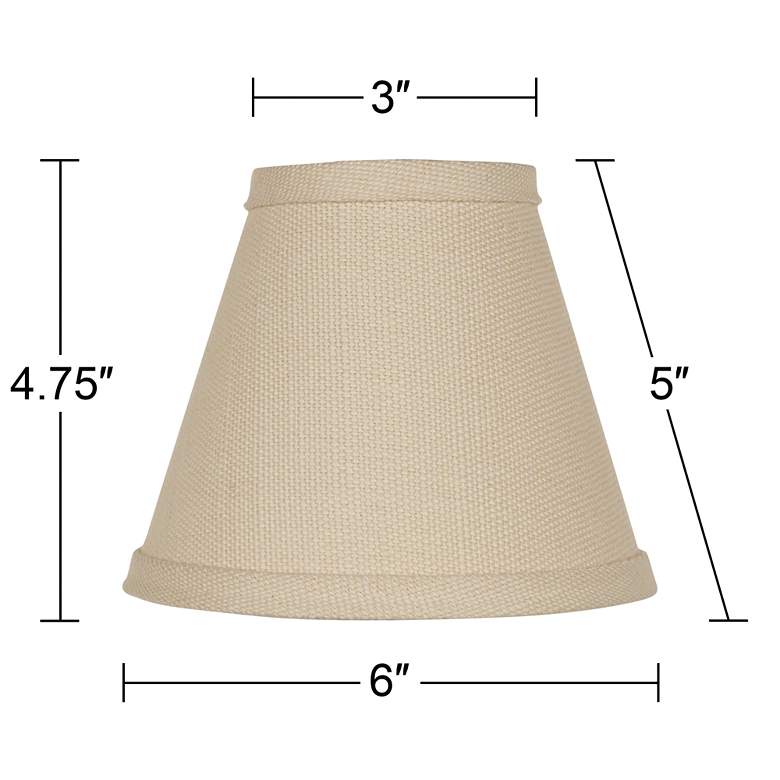 Image 5 Springcrest Livi Beige Linen Mini Clip Shade 3x6x5 (Clip-On) more views