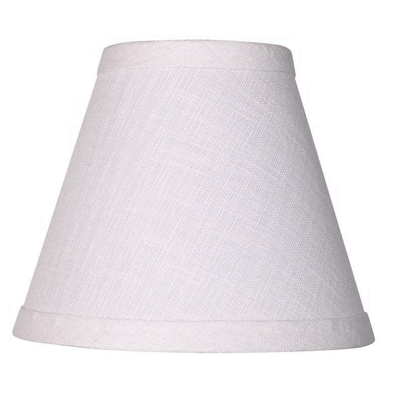 Image 1 Springcrest Livi White Linen Mini Empire Shade 3x6x5 (Clip-On)