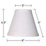 3_Springcrest Livi White Linen Mini Empire Shade 3x6x5 (Clip-On) more views