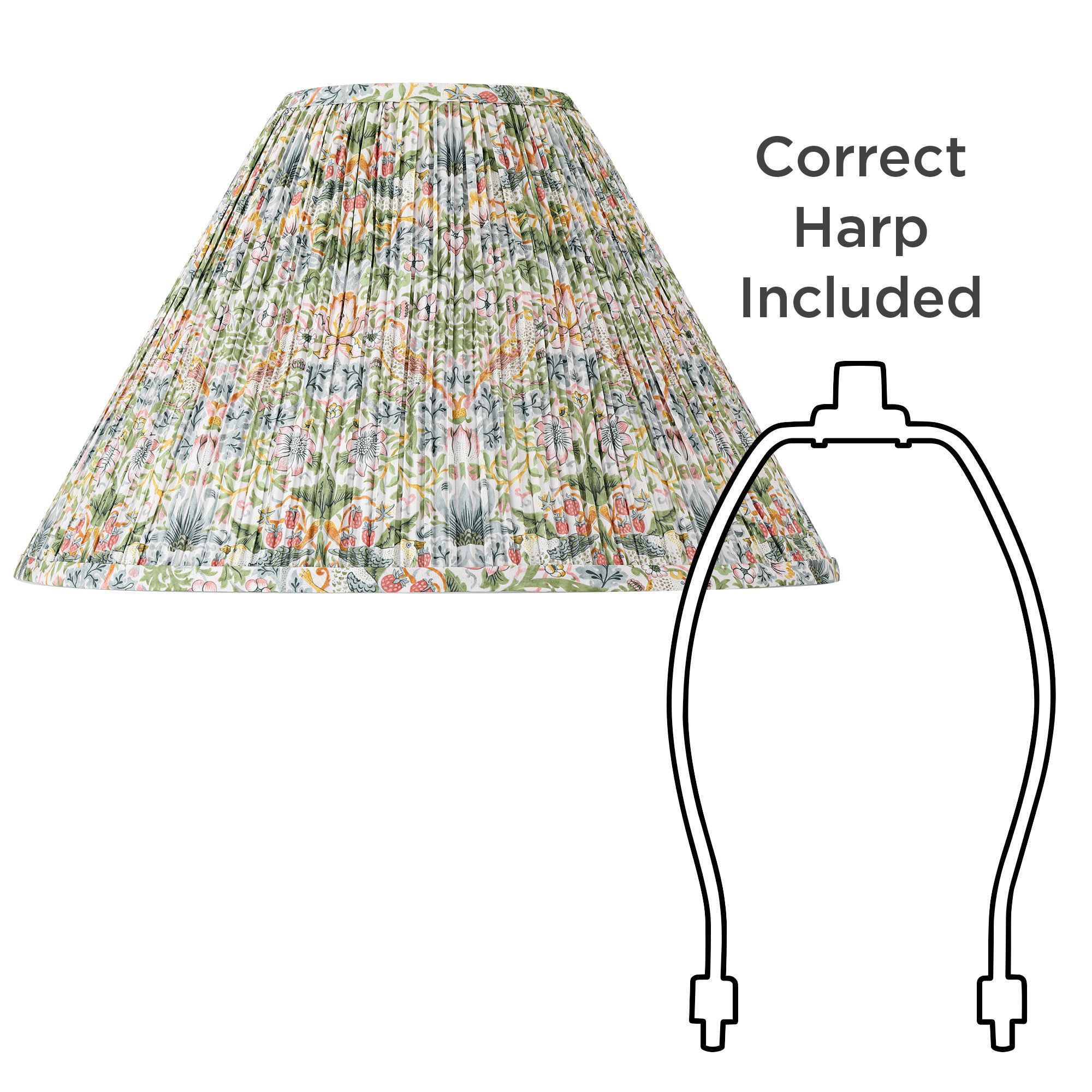 Image 6 Springcrest Lizzy Colors Floral Pleated Empire Shade 6x17x10x11.5 (Spider) more views