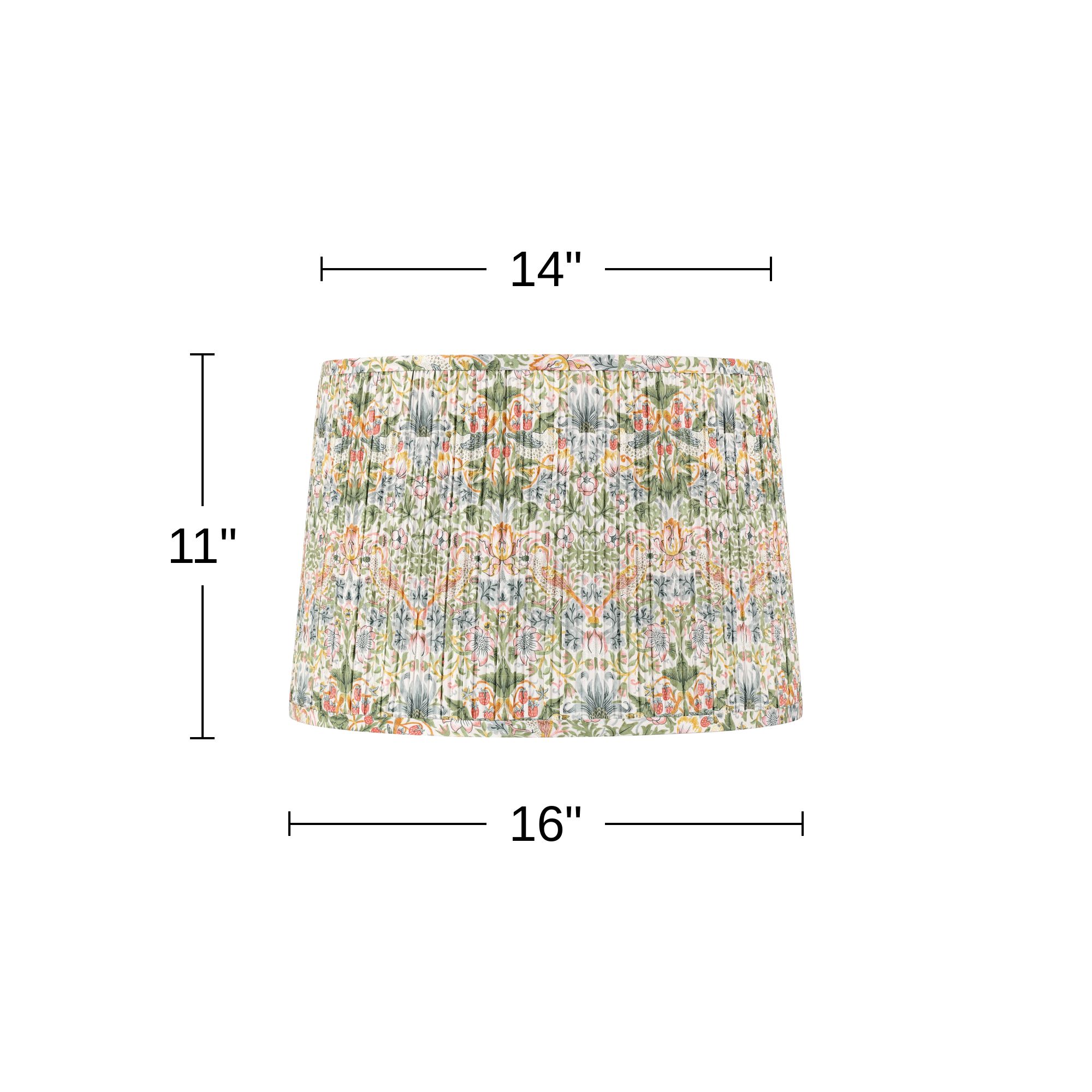 Image 7 Springcrest Lizzy Multi-Color Floral Pleated Drum Shade 14x16x11 (Spider) more views