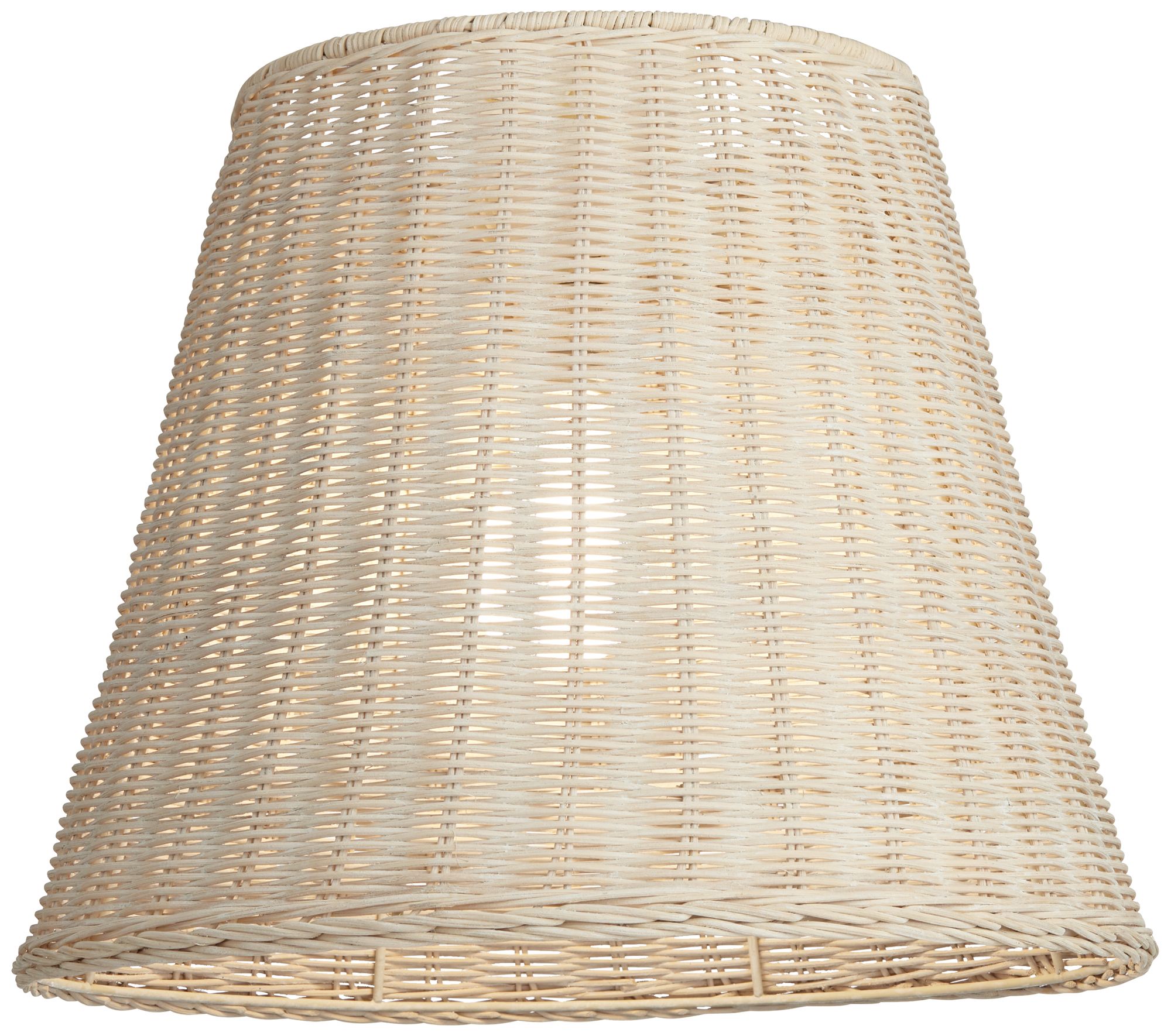 Image 3 Springcrest Lydia Soft Beige Rattan Lamp Shade 10x16x13.25 (Spider) more views