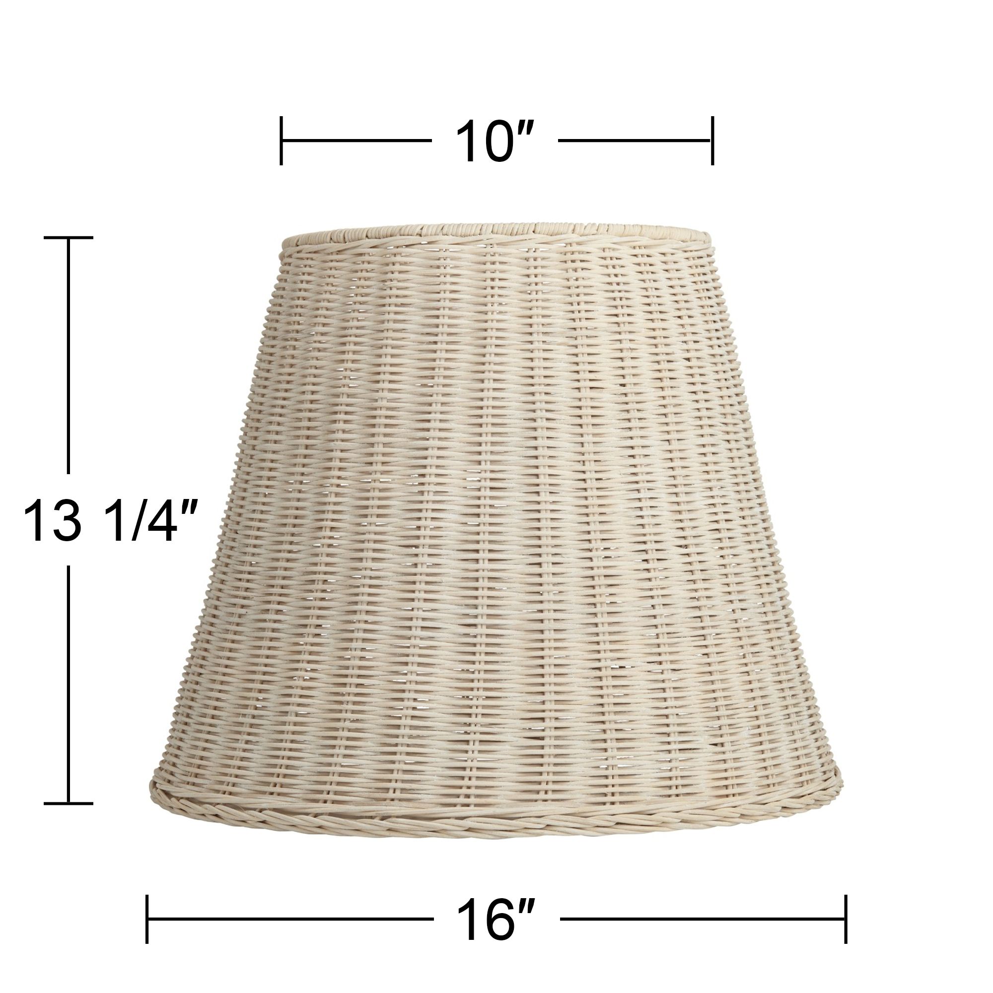 Image 7 Springcrest Lydia Soft Beige Rattan Lamp Shade 10x16x13.25 (Spider) more views