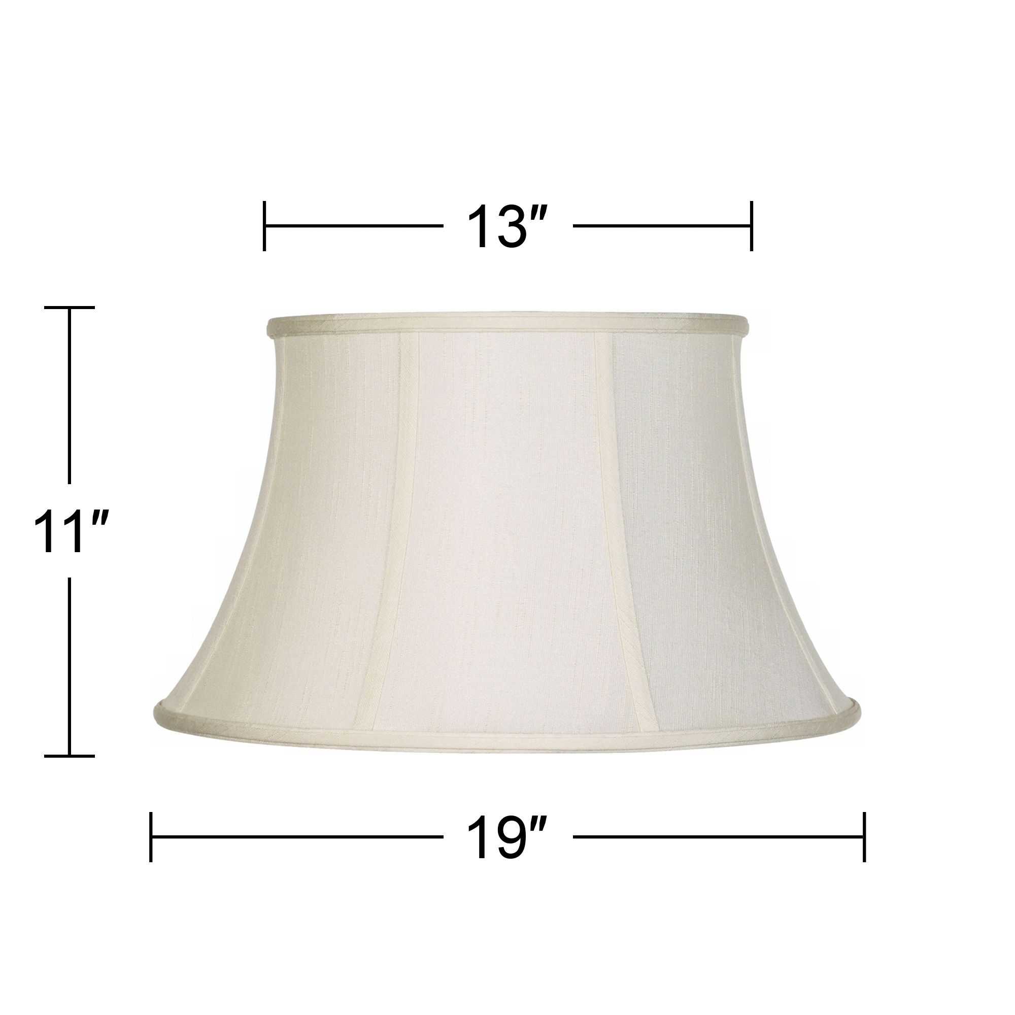 Image 5 Springcrest Lyman Creme Fabric Lamp Shade 13x19x11 (Spider) more views