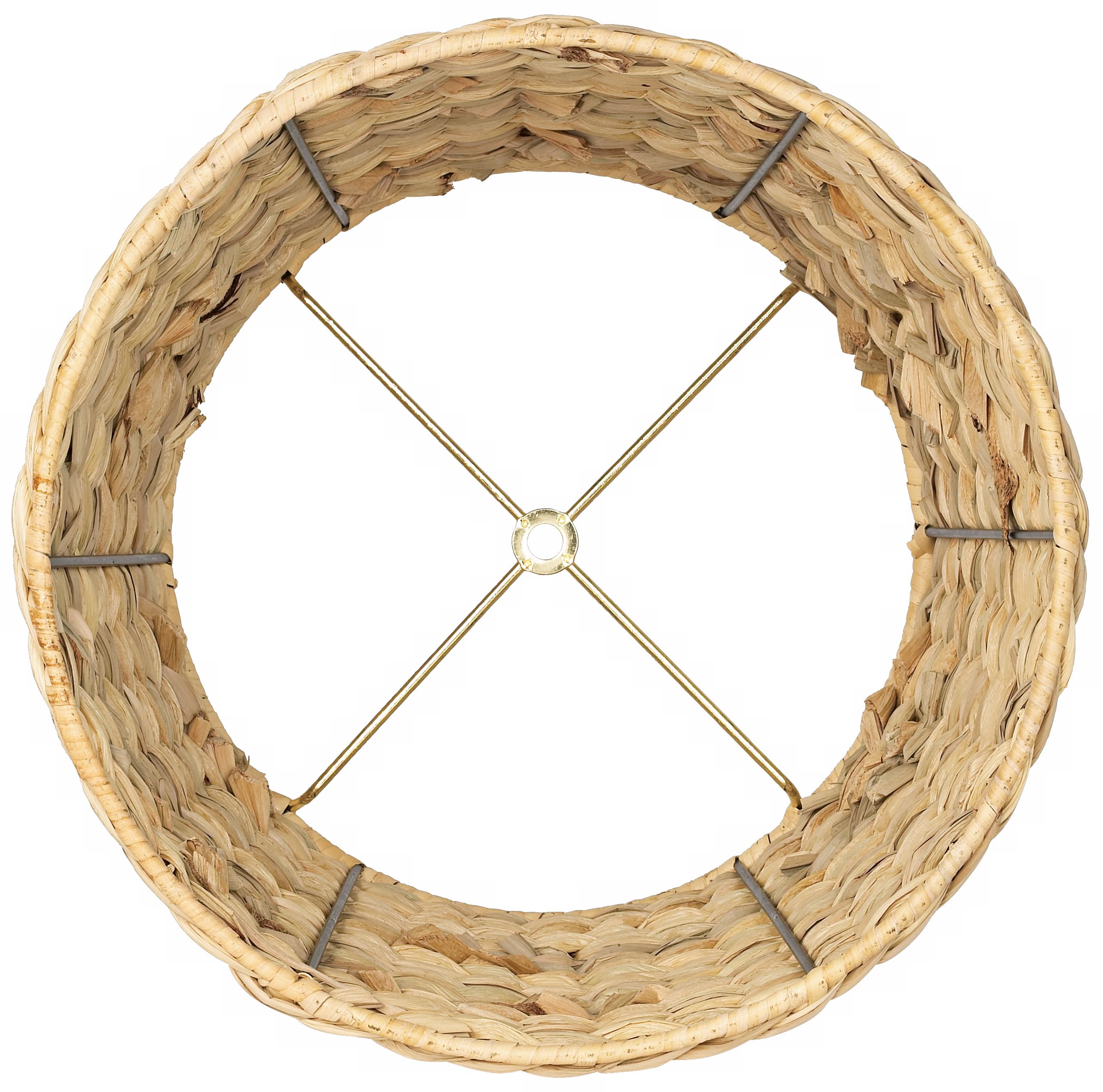 Image 2 Springcrest Maltby Woven Seagrass Drum Shade 10x12x8.25 (Spider) more views