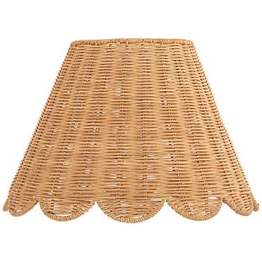Springcrest Mambo Natural Rattan Scalloped Shade 7x15x9.5 (Spider)