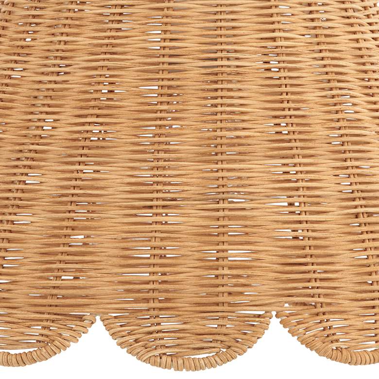 Image 2 Springcrest Mambo Natural Rattan Scalloped Shade 7x15x9.5 (Spider) more views