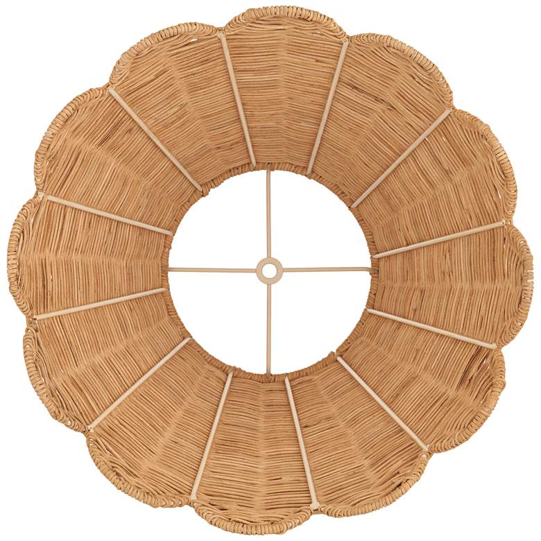 Image 5 Springcrest Mambo Natural Rattan Scalloped Shade 7x15x9.5 (Spider) more views