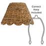 6_Springcrest Mambo Scalloped Water Grass Lamp Shade  7x15x9.5 (Spider) more views