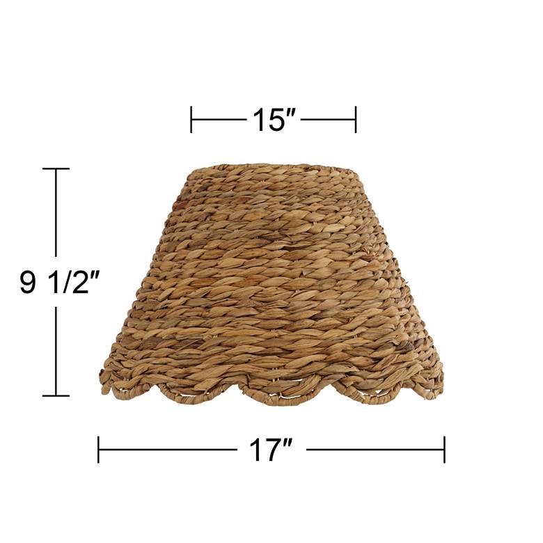 Image 7 Springcrest Mambo Scalloped Water Grass Lamp Shade  7x15x9.5 (Spider) more views