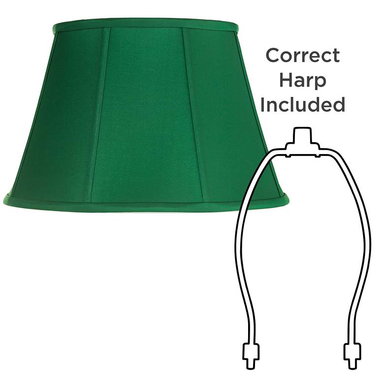 Image 6 Springcrest Mapo Emerald Green Empire Drum Shade 11x17x11 (Spider) more views