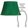 6_Springcrest Mapo Emerald Green Empire Drum Shade 11x17x11 (Spider) more views