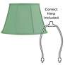 6_Springcrest Mapo Green Softback Empire Lamp Shade 11x17x11 (Spider) more views