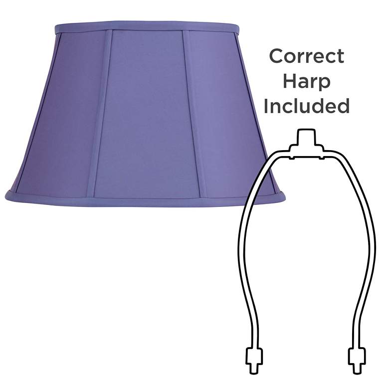 Image 6 Springcrest Mapo Lilac-Blue Empire Lamp Shade 11x17x11 (Spider) more views
