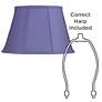 6_Springcrest Mapo Lilac-Blue Empire Lamp Shade 11x17x11 (Spider) more views