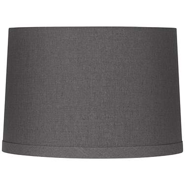 Springcrest Marlee Charcoal Gray Linen Drum Lamp Shade 15X16X11 (Spider)