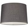 3_Springcrest Marlee Charcoal Gray Linen Drum Lamp Shade 15X16X11 (Spider) more views