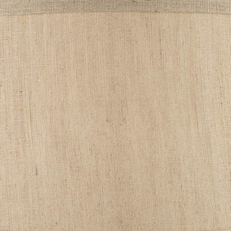 Image 2 Springcrest Marlee Natural Linen Hardback Drum Lamp Shade 15x16x11 (Spider) more views