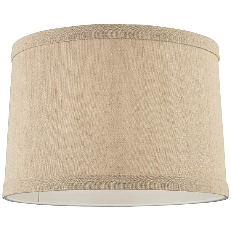 Image 3 Springcrest Marlee Natural Linen Hardback Drum Lamp Shade 15x16x11 (Spider) more views