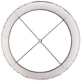 Image5 of Springcrest Marlee Off-White Silver Circles Drum Shade 15x16x11 (Spider) more views