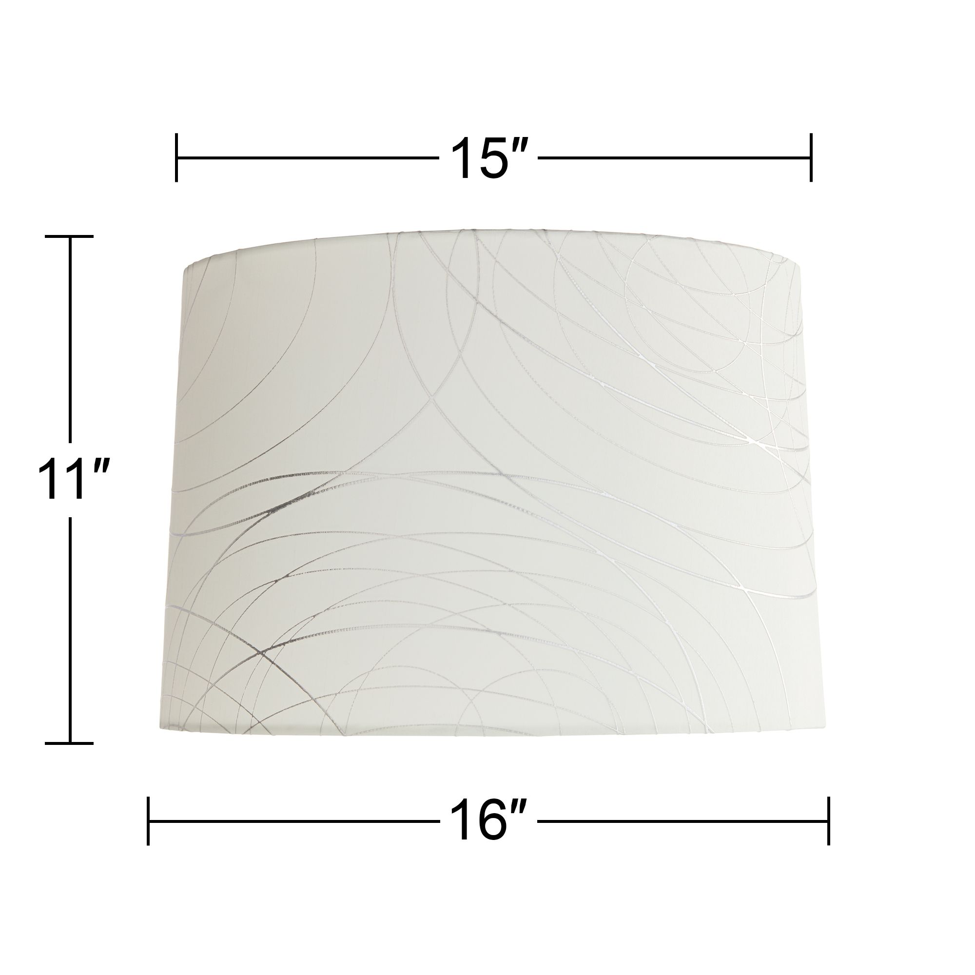Springcrest Marlee  Silver Circles Drum Shade 15x16x11 (Spider) in scene