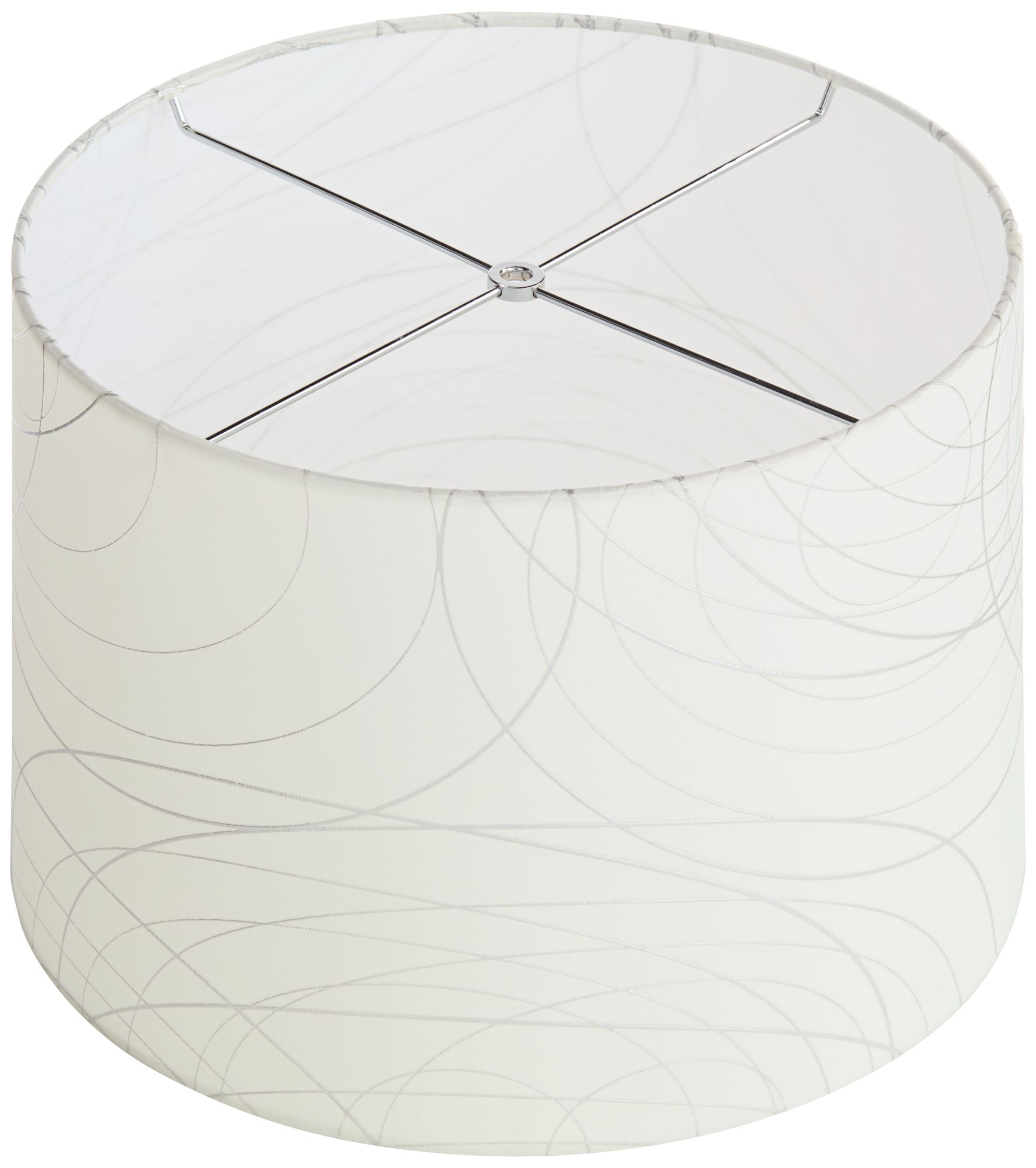 Springcrest Marlee  Silver Circles Drum Shade 15x16x11 (Spider) in scene