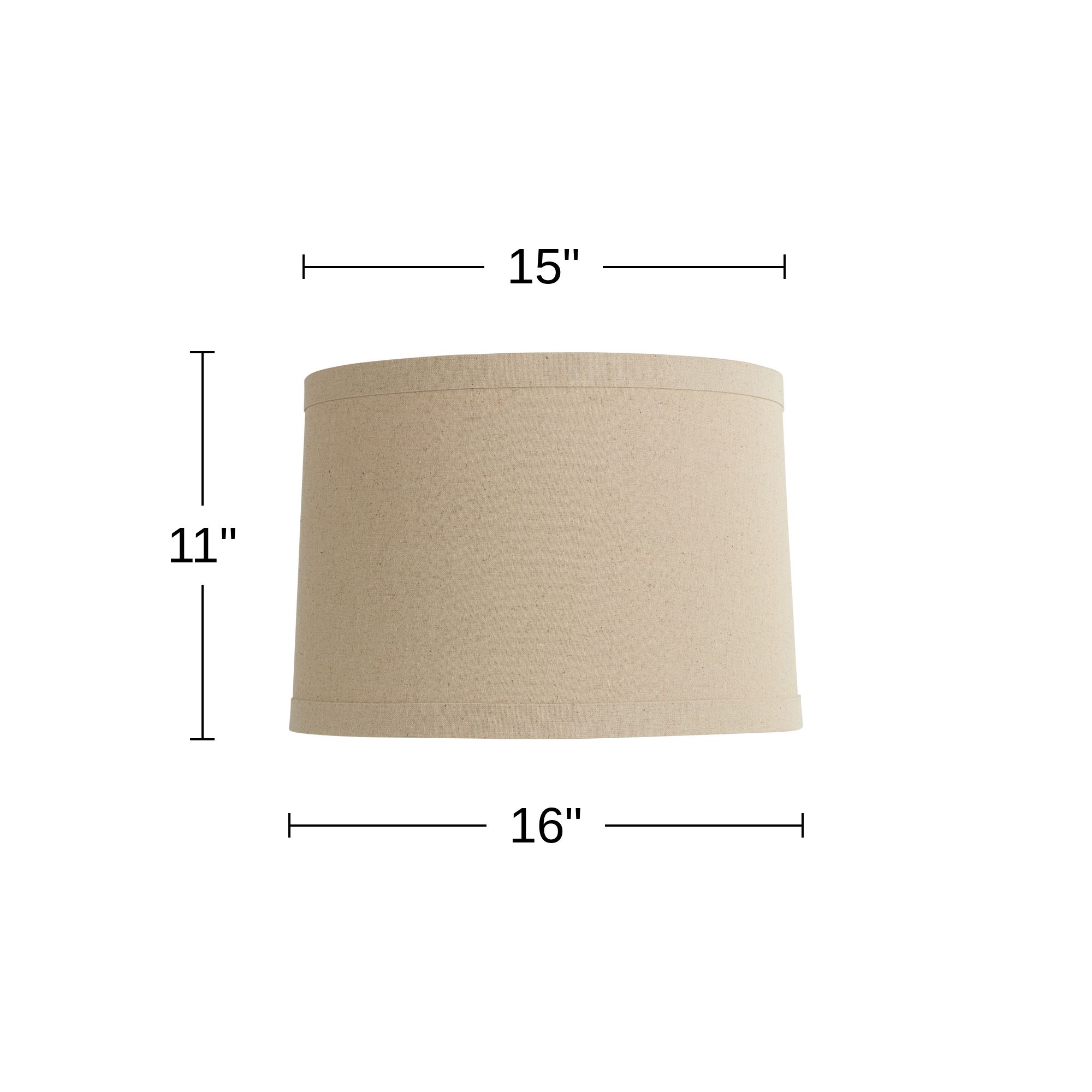 Springcrest Marlee Taupe Linen Drum Shade 15x16x11 (Spider)