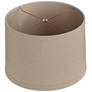 Thumbnail4 of Springcrest Marlee Taupe Linen Drum Shade 15x16x11 (Spider) more views