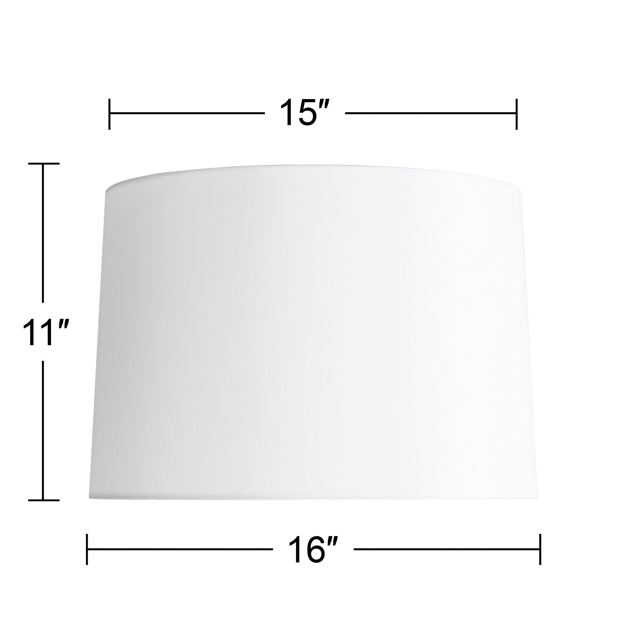 Springcrest Marlee White Polyester Drum Lamp Shade 15x16x11 (Spider)