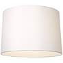 3_Springcrest Marlee White Polyester Drum Lamp Shade 15x16x11 (Spider) more views